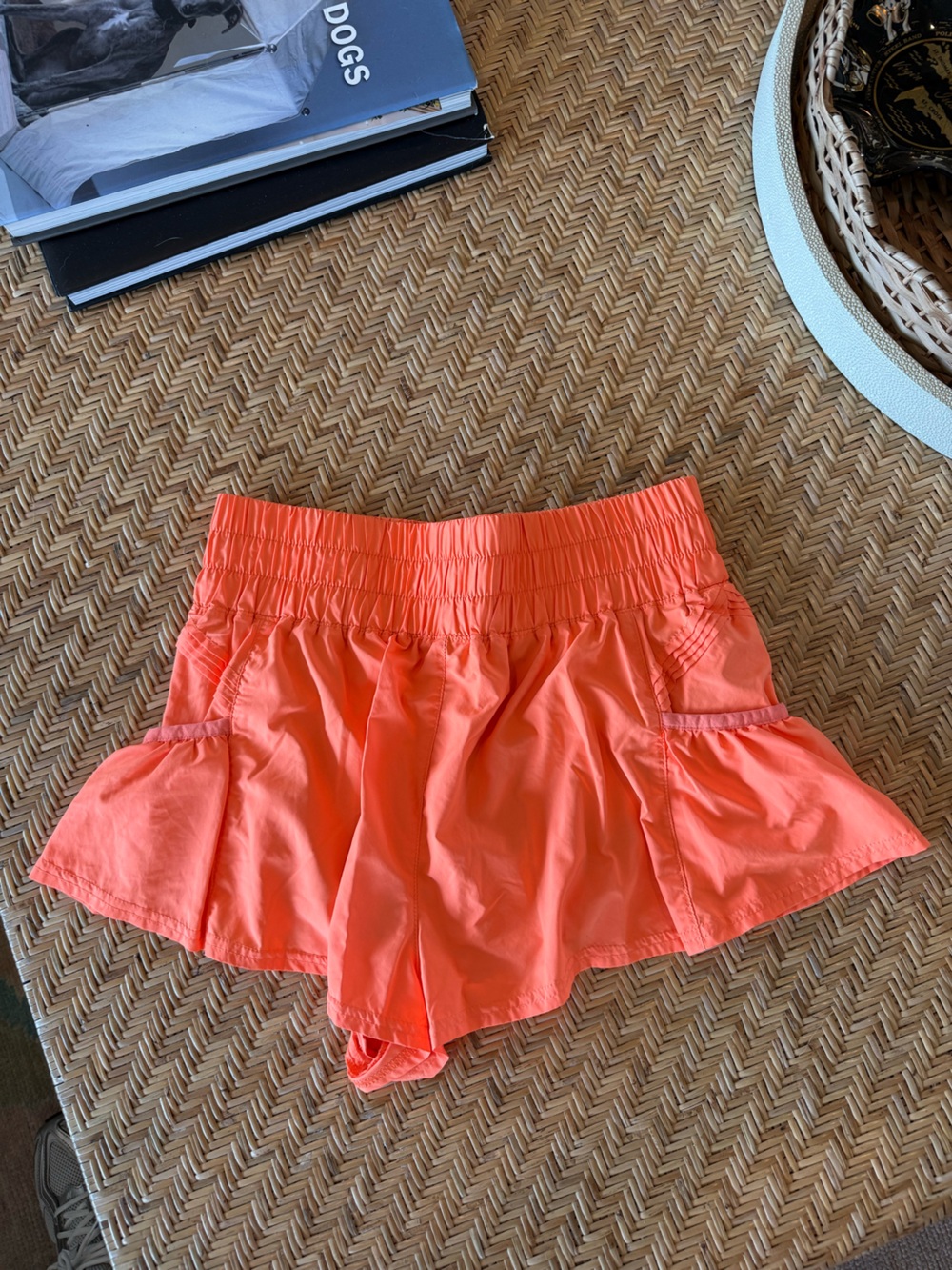 FP Movement by Free People Orange Elastic-Waist Athletic Skort